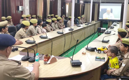 पुलिस लाइन में महिलाओं ने सुना प्रधानमंत्री का संबोधन, नारी शक्ति वंदन सम्मेलन