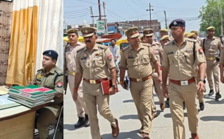 पुलिस अधीक्षक ने किया कुरावली थाने का औचक निरीक्षण, पैदल गश्त कर सुरक्षा व्यवस्था को परखा