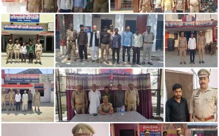 Kasganj news कासगंज पुलिस द्वारा 32 एनबीडब्ल्यू वारण्टी अभियुक्तगण को किया गया गिरफ्तार।