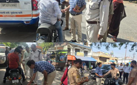 बुलेट के मोडिफाइड साइलेंसर पर चला प्रशासन का डंडा, लगाया भरी जुर्माना