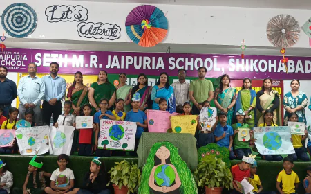 सेठ एम.आर. जयपुरिया स्कूल, शिकोहाबाद में पृथ्वी दिवस का भव्य एवं प्रेरणादायी हुआ आयोजन।
