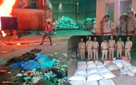 मैनपुरी पुलिस का ऑपरेशन दहन: 4 करोड़ से अधिक मूल्य के मादक पदार्थ नष्ट