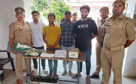 एटा में चोरी की दो घटनाओं का खुलासा, चार आरोपी गिरफ्तार