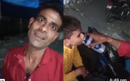 पिता ने 5 साल के मासूम को बनाया शराबी, सरेआम पिलाई बीयर