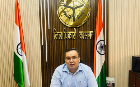 Kasganj news डीएम ने गौवंश सरक्षणहेतु एक दिन का वेतन दान कर बढ़ाया जागरूकता का संदेश।