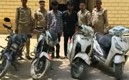 अंतरजनपदीय वाहन चोर गिरोह का भंडाफोड़, दो शातिर गिरफ्तार