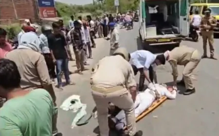 मैनपुरी में सड़क हादसा: कार की टक्कर से बाइक सवार दंपती समेत तीन लोगों की मौत