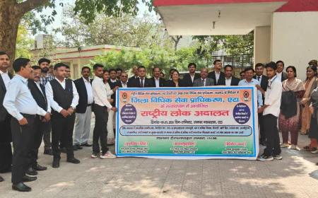 9 मई को आयोजित होने वाली राष्ट्रीय लोक अदालत के प्रचार-प्रसार हेतु समस्त बैंकों के प्रचार वाहनों को हरी झण्डी दिखाकर रवाना किया