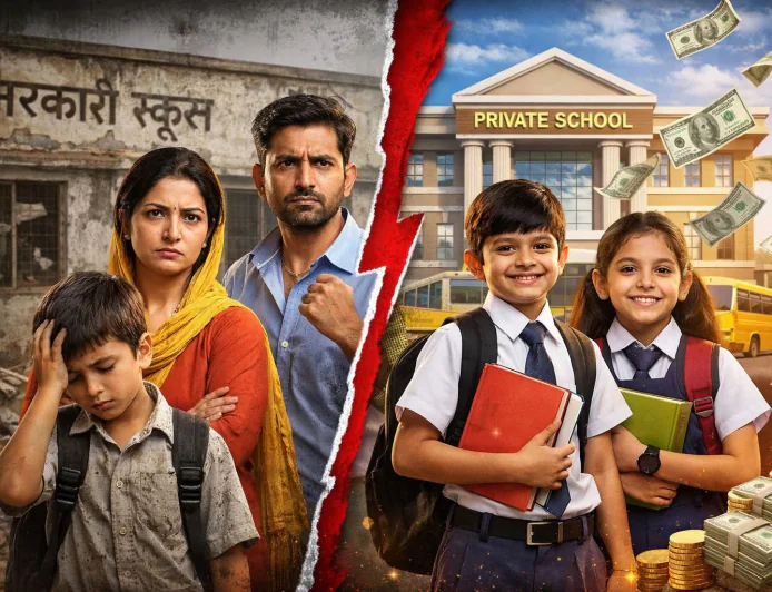 एटा में स्कूल–पब्लिशर गठजोड़ का खेल: 50 पन्नों की किताब 400 में, अभिभावकों की जेब पर डाका