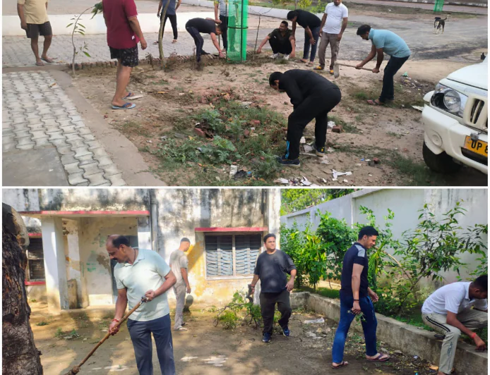 एटा में चला व्यापक स्वच्छता अभियान, कप्तान की पहल से दिखने लगा बदलाव