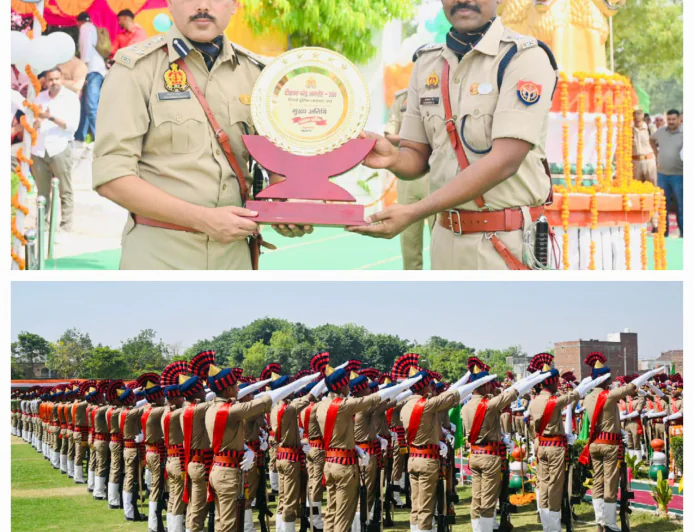 Etah News: रिक्रूट आरक्षियों की भव्य दीक्षांत परेड, डीआईजी ने ली सलामी