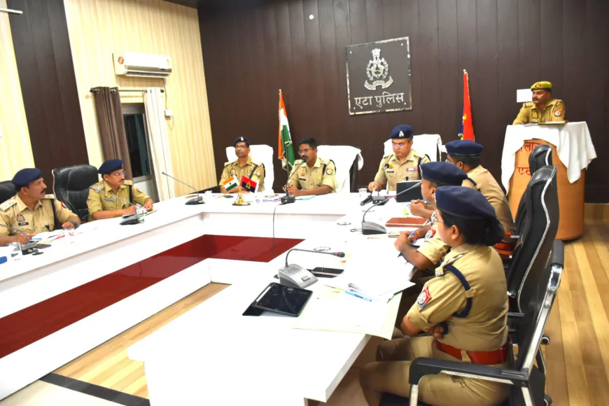 एटा पुलिस की अपराध समीक्षा बैठक, कानून-व्यवस्था मजबूत करने पर जोर