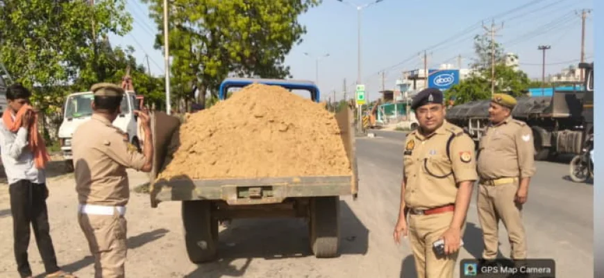 फतेहगढ़ में अवैध खनन के खिलाफ सख्त अभियान, ओवरलोड वाहनों पर कार्रवाई