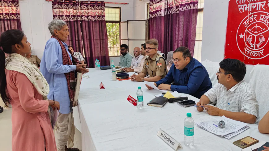 Kasganj news तहसील सहावर में 56 प्रार्थना पत्र प्राप्त, 05 मौके पर ही निस्तारित।