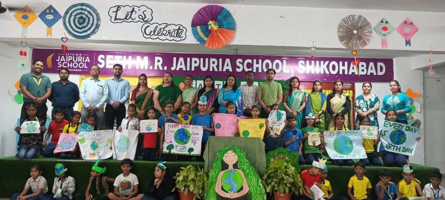 सेठ एम.आर. जयपुरिया स्कूल, शिकोहाबाद में पृथ्वी दिवस का भव्य एवं प्रेरणादायी हुआ आयोजन।
