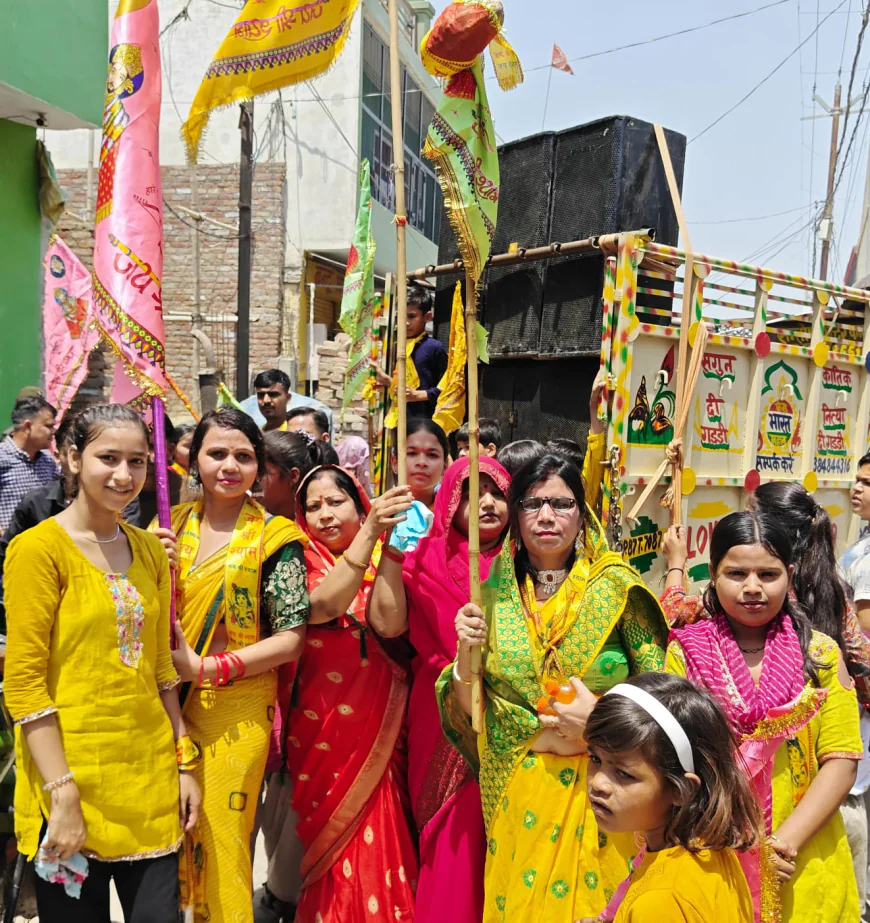 Kasganj news अमांपुर में धूमधाम से निकाली बाबा खाटू श्याम की यात्रा