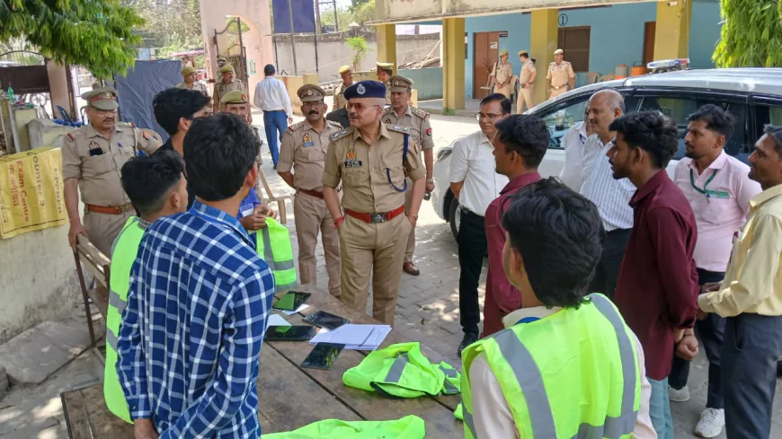 Kasganj news कासगंज जनपद में होमगार्ड भर्ती परीक्षा 2025 का प्रथम दिवस सकुशल संपन्न, दोनों पालियों में शांतिपूर्ण आयोजन, एस पी द्वारा परीक्षा केंद्रों का निरीक्षक