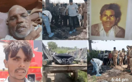 खेत की झोपड़ी में लगाई आग, सो रहे किसान की जलकर मौत