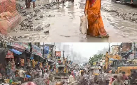 राजेपुर मुख्य मार्ग बना परेशानी का कारण, अधूरे सड़क निर्माण और बारिश ने बढ़ाई मुसीबत