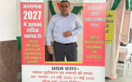 Kasganj news जिलाधिकारी प्रणय सिंह ने स्वयं की स्व-गणना कर अधिकारियों एवं कर्मचारियों को किया प्रेरित।