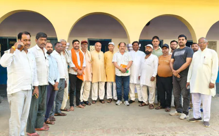 Kasganj news अमांपुर भाजपा मंडल की मासिक बैठक हुई,बूथ मजबूत करने को किया मंथन