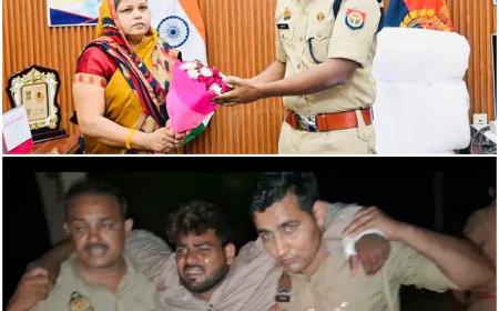 Etah News : महिला की बहादुरी को एसएसपी ने किया सम्मानित, लुटेरे पुलिस मुठभेड़ में गिरफ्तार