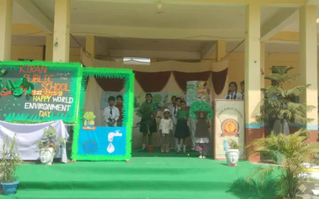 किरन पब्लिक स्कूल में विश्व पर्यावरण दिवस पूर्व समारोह का आयोजन
