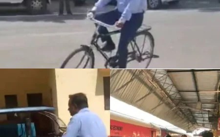 मोदी की अपील पर साइकिल से समाधान दिवस पहुंचे डीडीओ, सांसद ने ट्रेन से किया दिल्ली सफर