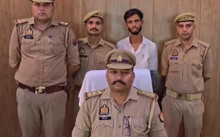 जलेसर पुलिस ने जबरन वसूली के आरोपी को किया गिरफ्तार