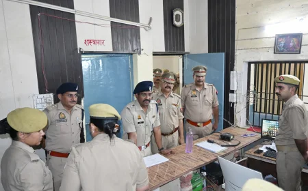 वार्षिक निरीक्षण में SSP डॉ. इलामारन ने परखी थाना कोतवाली देहात की व्यवस्थाएं