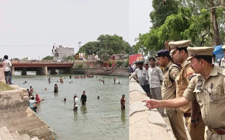 गंगा दशहरा पर मैनपुरी की नहरों और घाटों पर उमड़ा आस्था का सैलाब, सुरक्षा के कड़े इंतजाम