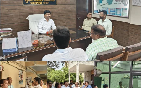 विकास भवन का जिलाधिकारी ने किया औचक निरीक्षण, साफ-सफाई एवं कार्यों में गुणवत्ता पर दिया जोर