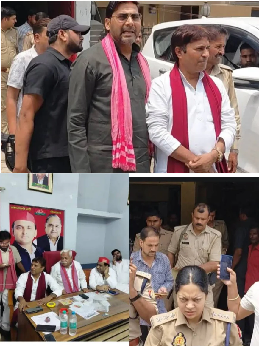 चाचूपुर पर सियासी हलचल: सपा प्रतिनिधिमंडल को पुलिस ने रोका, लंबी वार्ता के बाद मिली अनुमति