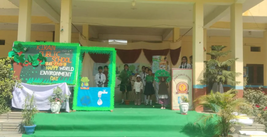 किरन पब्लिक स्कूल में विश्व पर्यावरण दिवस पूर्व समारोह का आयोजन
