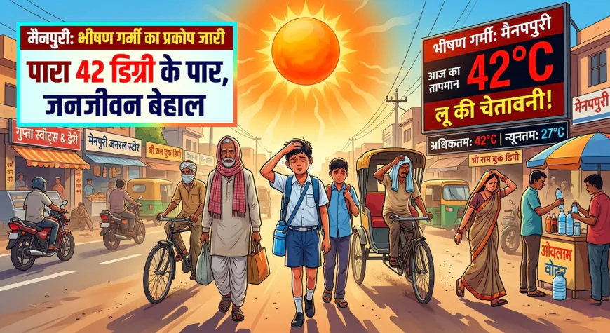 भीषण गर्मी का टॉर्चर: पारा 42 डिग्री के पार, लू की चेतावनी से थमी रफ्तार