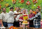 Kasganj news विधायक हरिओम वर्मा ने कार्यकताओं संग केक काटकर मनाया जन्मदिन 