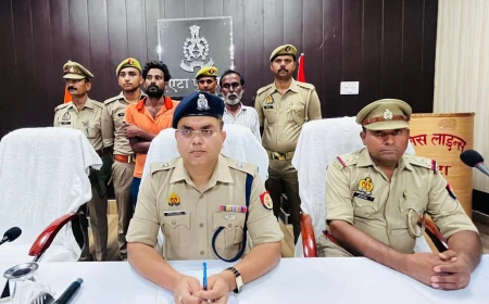 थाना अवागढ़ पुलिस ने 4 साल पुरानी हत्या का किया खुलासा, 2 अभियुक्त गिरफ्तार