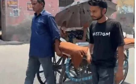 शर्मनाक तस्वीर: टूटा पैर, दर्द से कराहती दादी और पेंशन के लिए ठेले का सहारा — बैंकिंग व्यवस्था पर गंभीर सवाल
