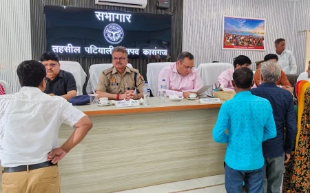 Kasganj news तहसील पटियाली में 30 प्रार्थना पत्र प्राप्त, 03 मौके पर ही निस्तारित।