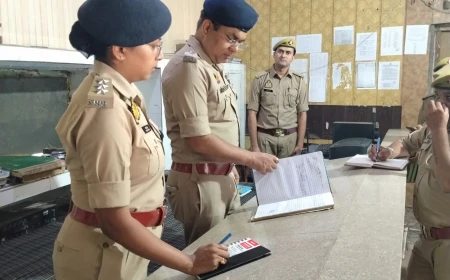 अपर पुलिस अधीक्षक ने किया कोतवाली नगर का वार्षिक निरीक्षण