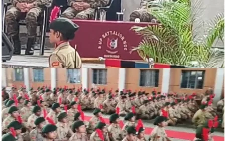 ग्रुप कमांडर ब्रिगेडियर एस.पी. सिंह यादव ने किया एनसीसी संयुक्त वार्षिक प्रशिक्षण शिविर का निरीक्षण, कैडेटों के प्रदर्शन की सराहना