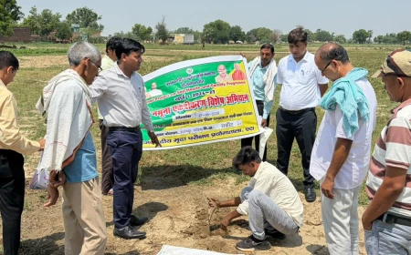 जनपद में मृदा नमूना एकत्रिकरण अभियान का आयोजन