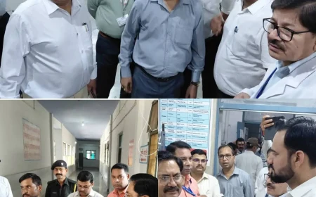 लोहिया अस्पताल में सीएमओ का औचक निरीक्षण, तंबाकू खाते मिले तीमारदार पर लगाया जुर्माना