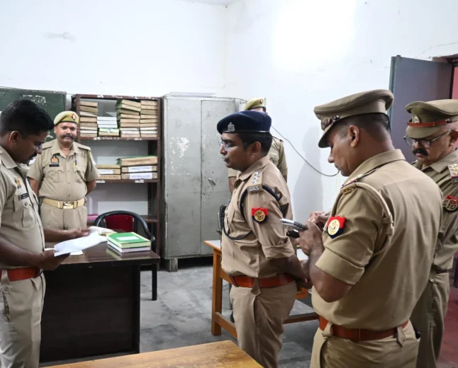 Etah News : क्षेत्राधिकारी कार्यालय का वरिष्ठ पुलिस अधीक्षक द्वारा औचक निरीक्षण
