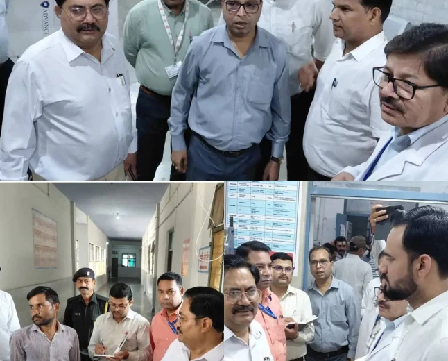 लोहिया अस्पताल में सीएमओ का औचक निरीक्षण, तंबाकू खाते मिले तीमारदार पर लगाया जुर्माना