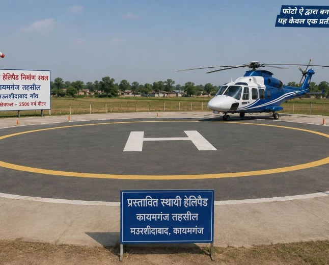 कायमगंज को मिली बड़ी सौगात, बनेगा स्थायी हेलीपैड