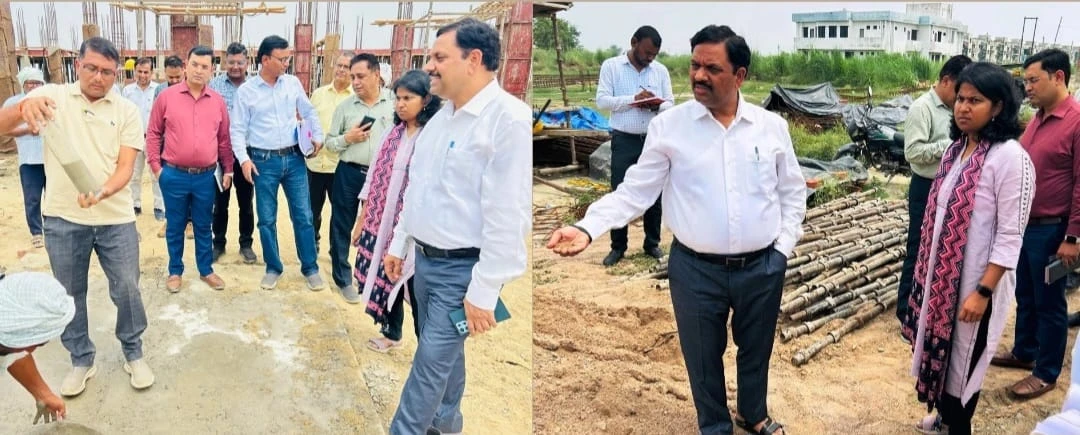 जिलाधिकारी ने किया निर्माणाधीन परियोजनाओं का औचक निरीक्षण