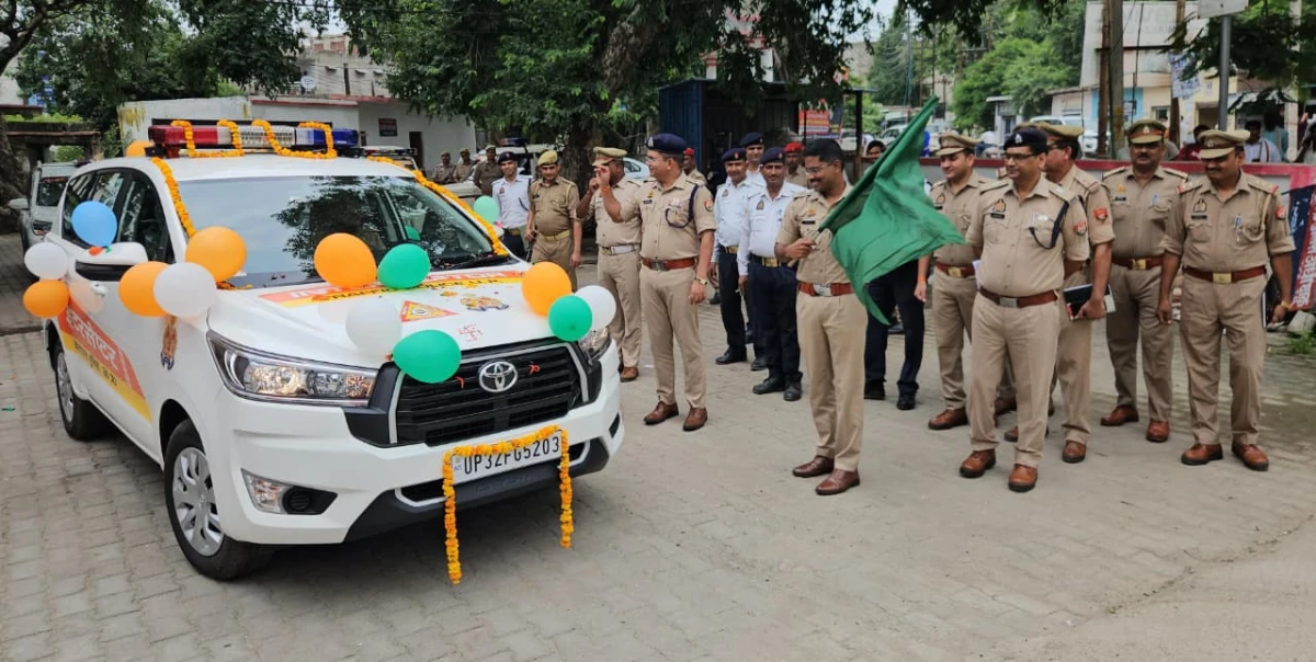 एटा में हाईटेक इंटरसेप्टर वाहन का शुभारंभ, अब ओवरस्पीडिंग और यातायात नियम तोड़ने वालों पर रहेगी डिजिटल नजर