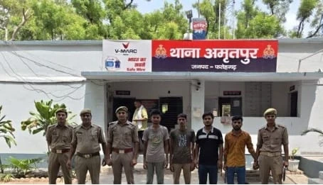 फर्रुखाबाद में साइबर अपराधियों पर पुलिस का शिकंजा, राजेपुर-अमृतपुर से पांच गिरफ्तार