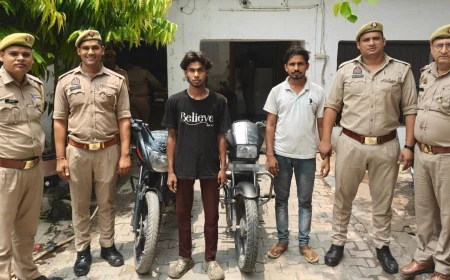 चोरी की दो बाइक सहित दो आरोपी गिरफ्तार